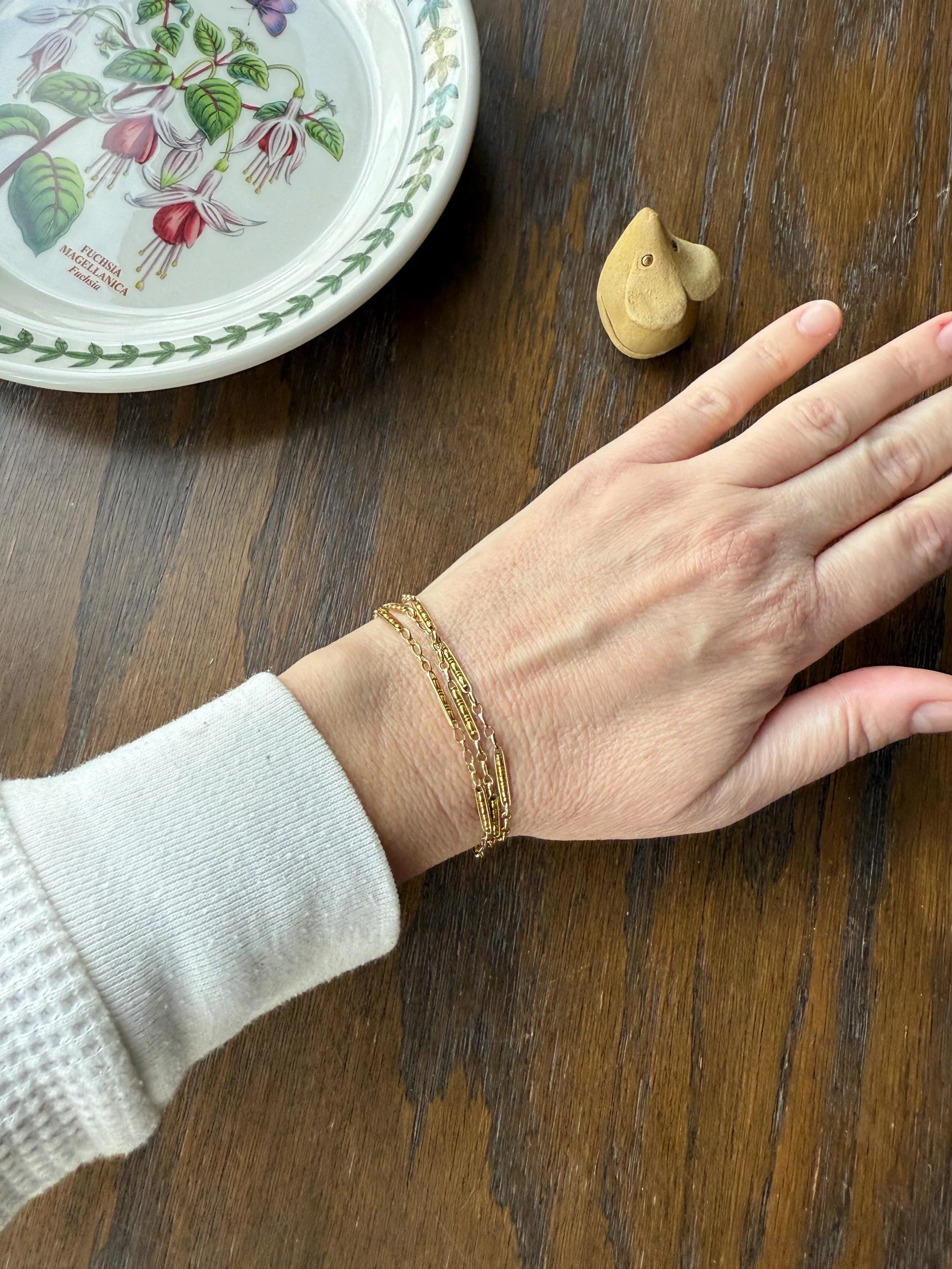 Victorian French Bar Twist Link Antique 6.9g 18k Gold Necklace Staple Chain 19.25" Collar Multi Wrap Bracelet - Image 10