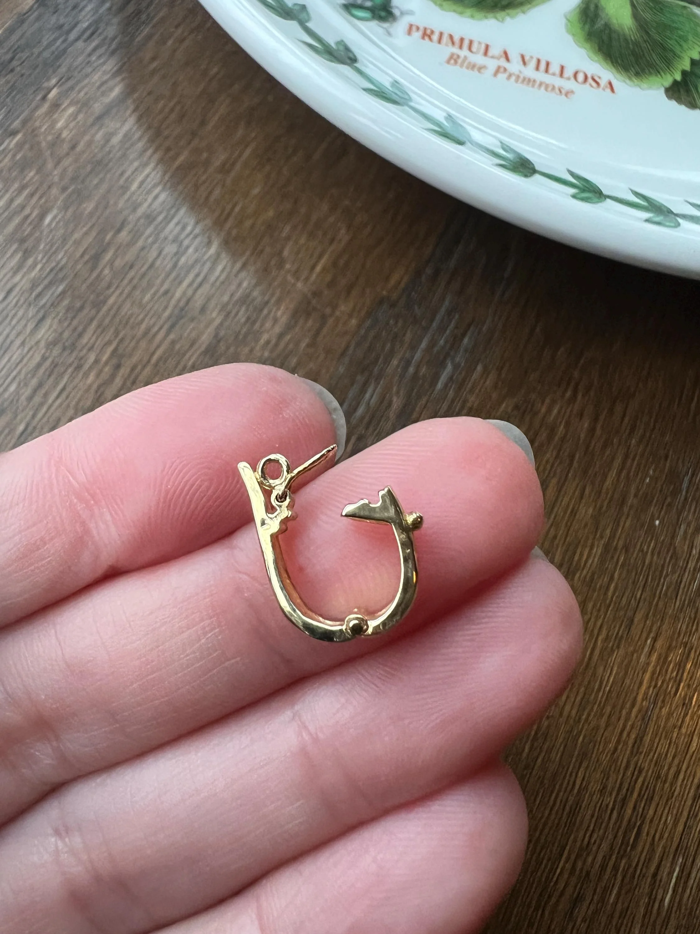 Vintage 14k GOLD Charm Pendant HOLDER Clip Clasp Opening Bale Safety Clasp Neckmess Neckstack Parts Findings - Image 2
