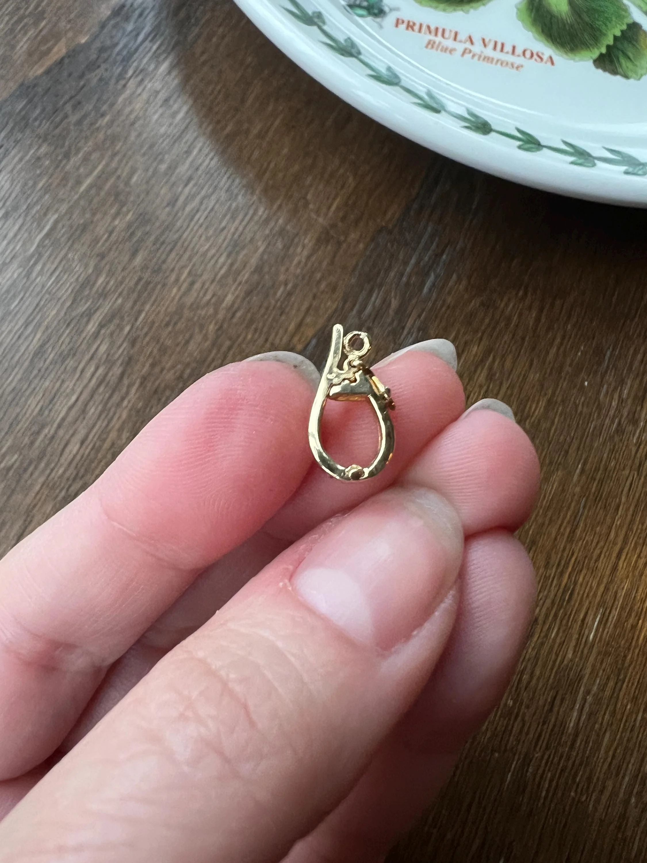 Vintage 14k GOLD Charm Pendant HOLDER Clip Clasp Opening Bale Safety Clasp Neckmess Neckstack Parts Findings - Image 4
