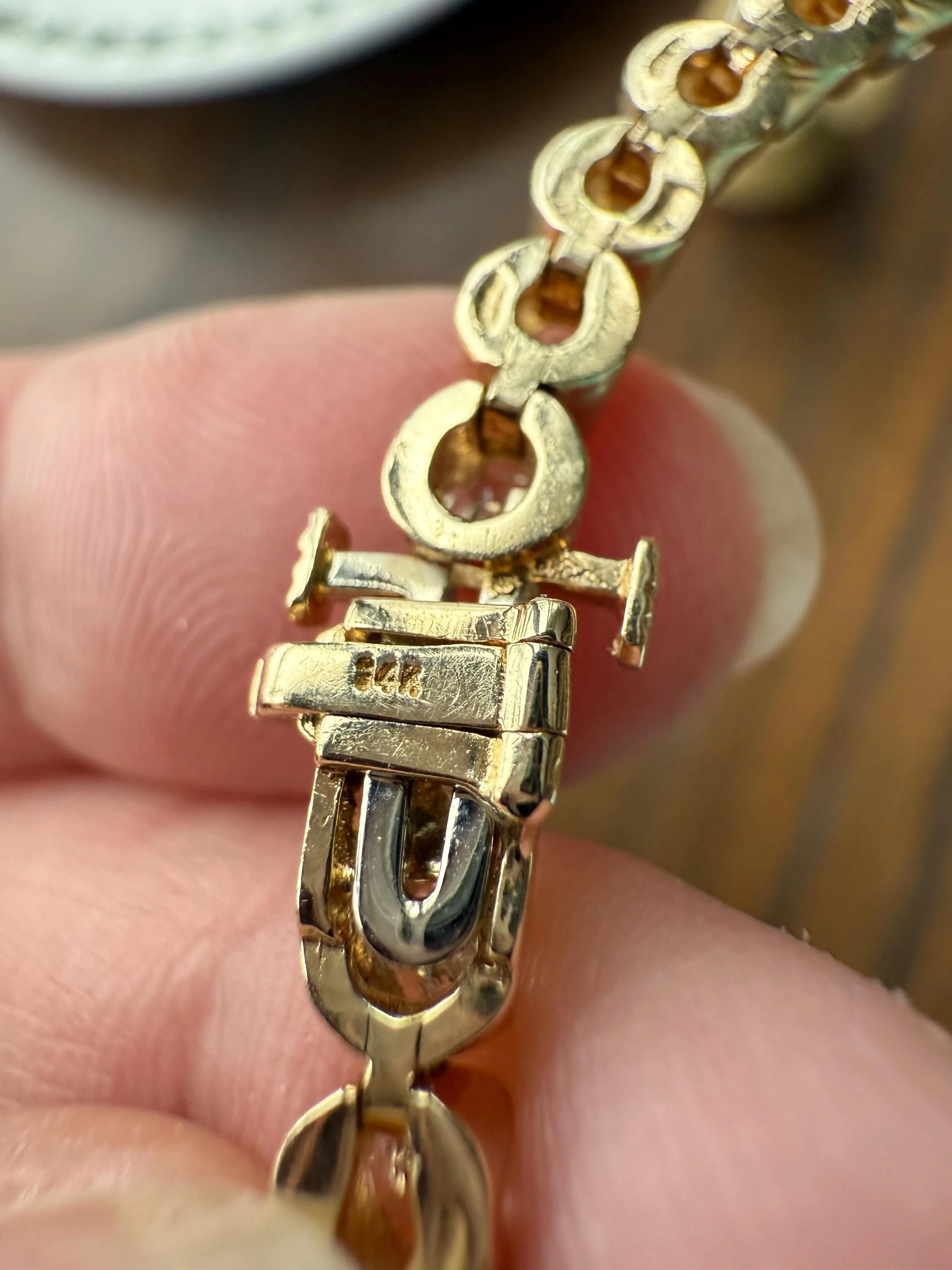 Vintage 3.5 CARAT Natural DIAMOND Tennis Bracelet Line Eternity 14k Yellow Gold Solid 43 Stones - Image 15