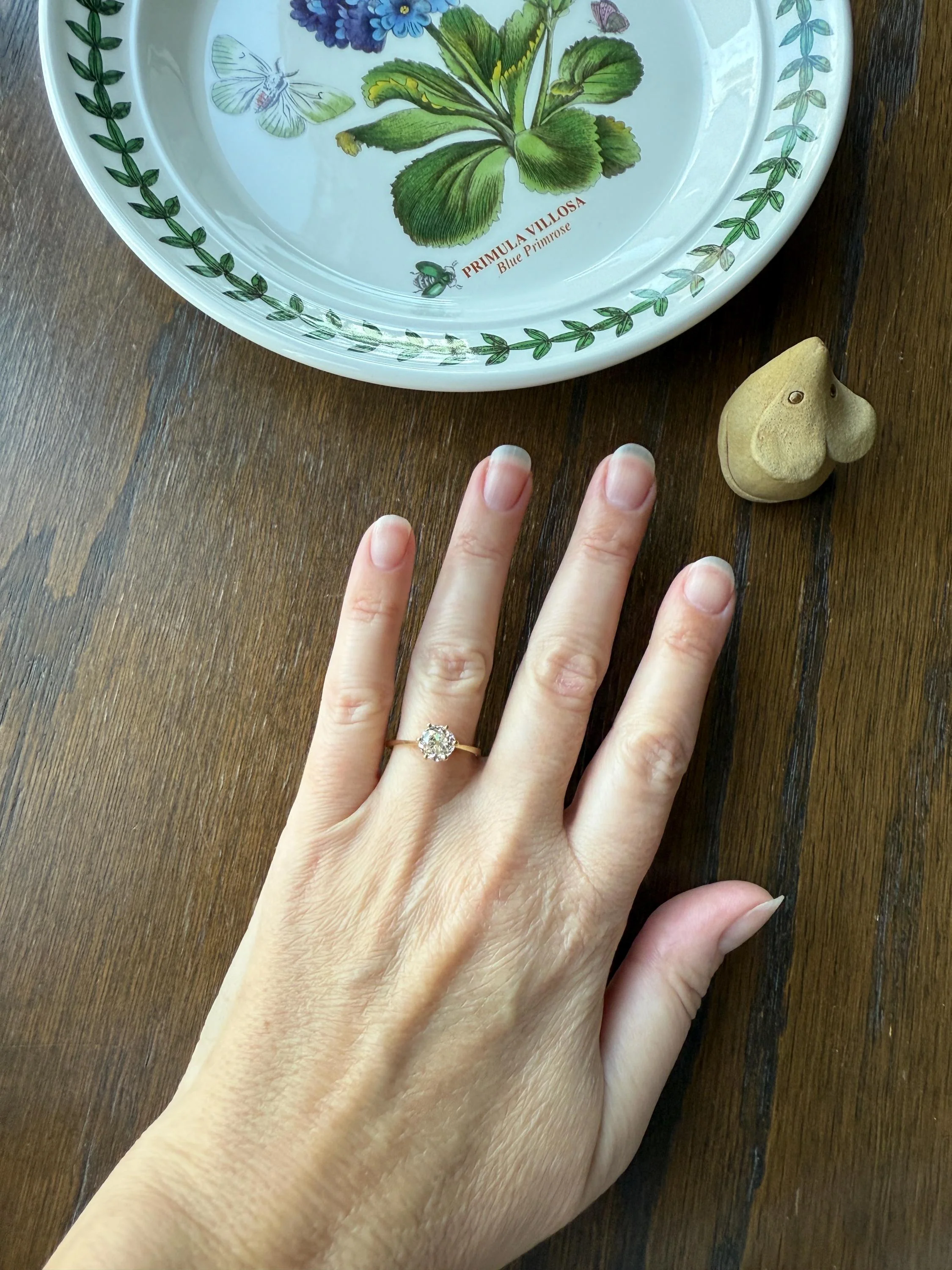 Vintage EYE CLEAN 1.2 Carat French Solitaire Ring Chunky Antique Cushion Old Mine Cut DIAMOND 18k Gold Band Engagement Romantic Gift 1Ct OmC - Image 15