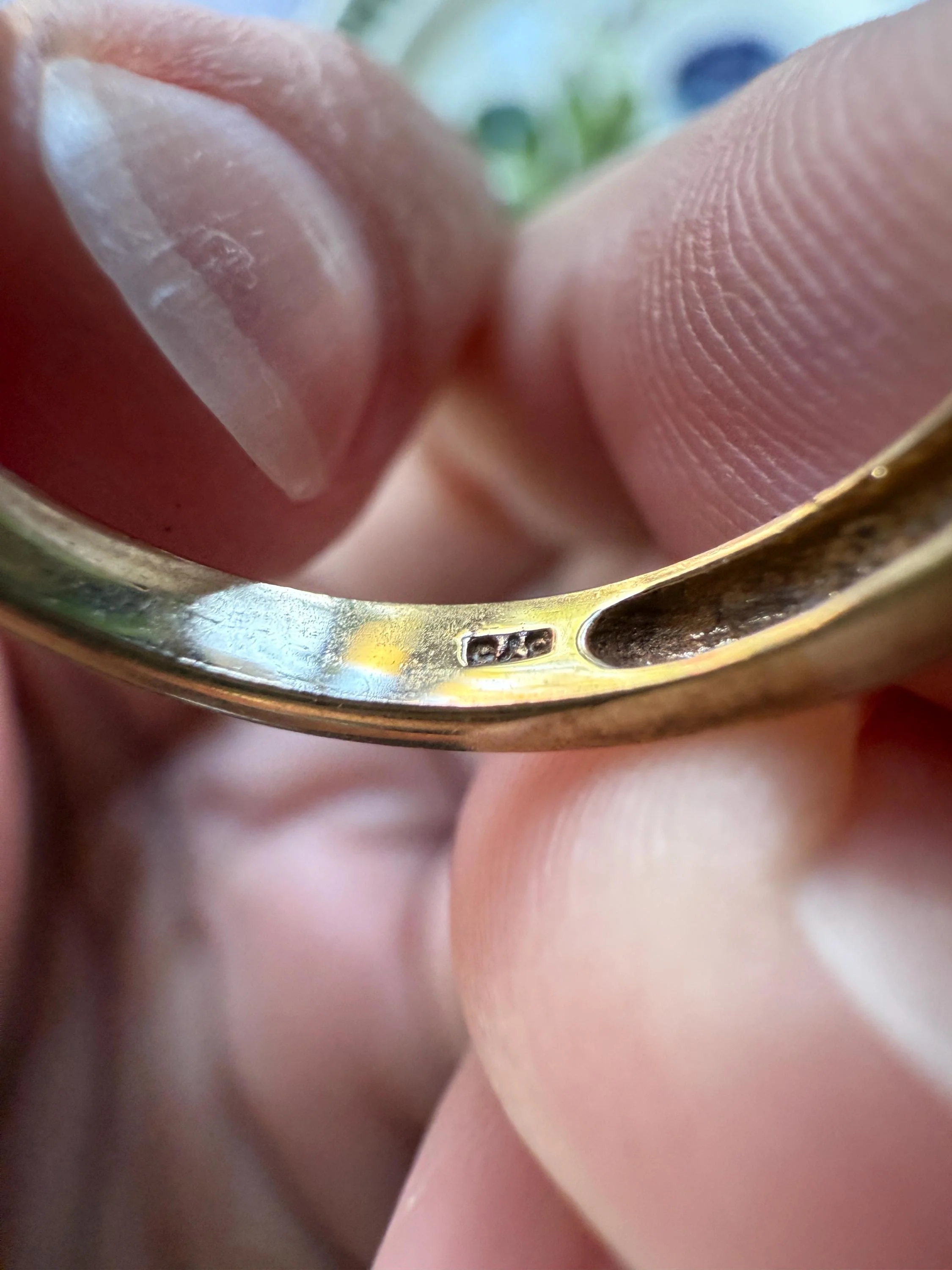 Vintage FANCY Brown Chocolate Golden Cognac Diamond Seven Stone Gypsy Band Skinny Stacker Half Hoop Eternity 9k Gold Minimalist - Image 16
