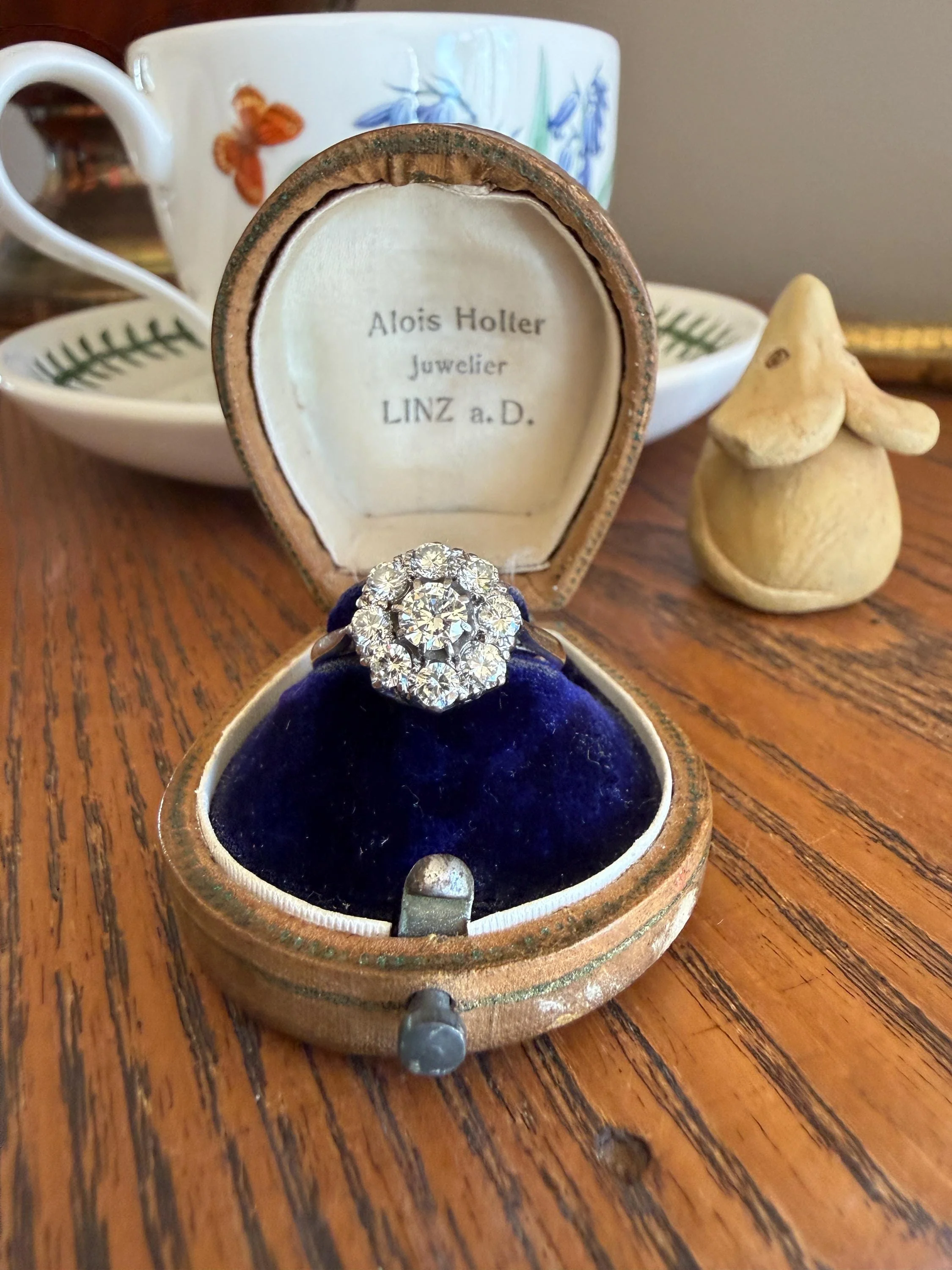 Vintage Older Brilliant Cut 1.45 Carat Tdw Natural DIAMOND Cluster Ring 18k Gold & Platinum Band Fiery Stacker Nine Stone 1.45ctw - Image 13