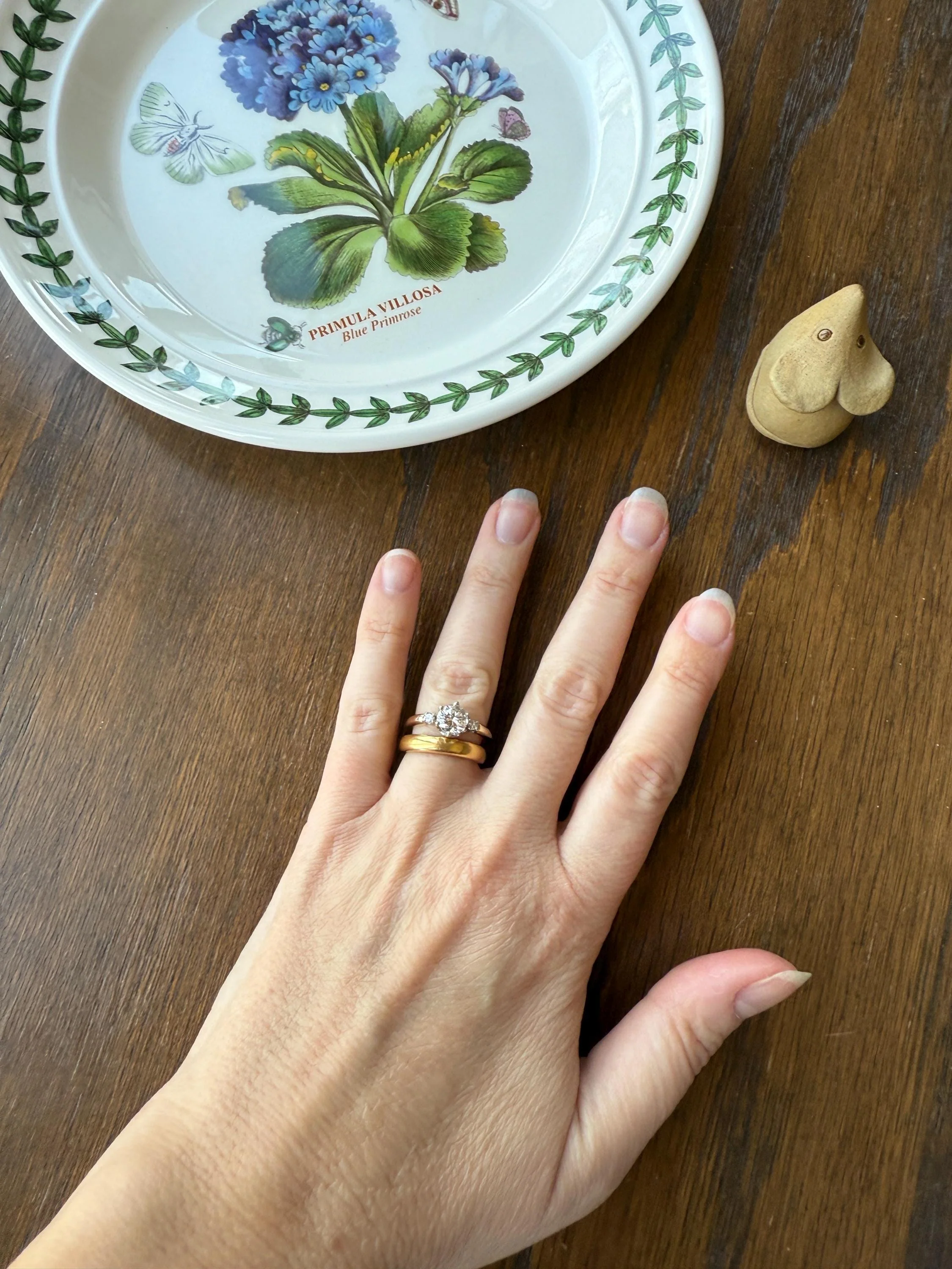 A+ Vintage One CARAT Transitional Cut DIAMOND Eye Clean Solitaire Engagement Ring w/ accents 18k Gold Fiery Stacker - Image 10