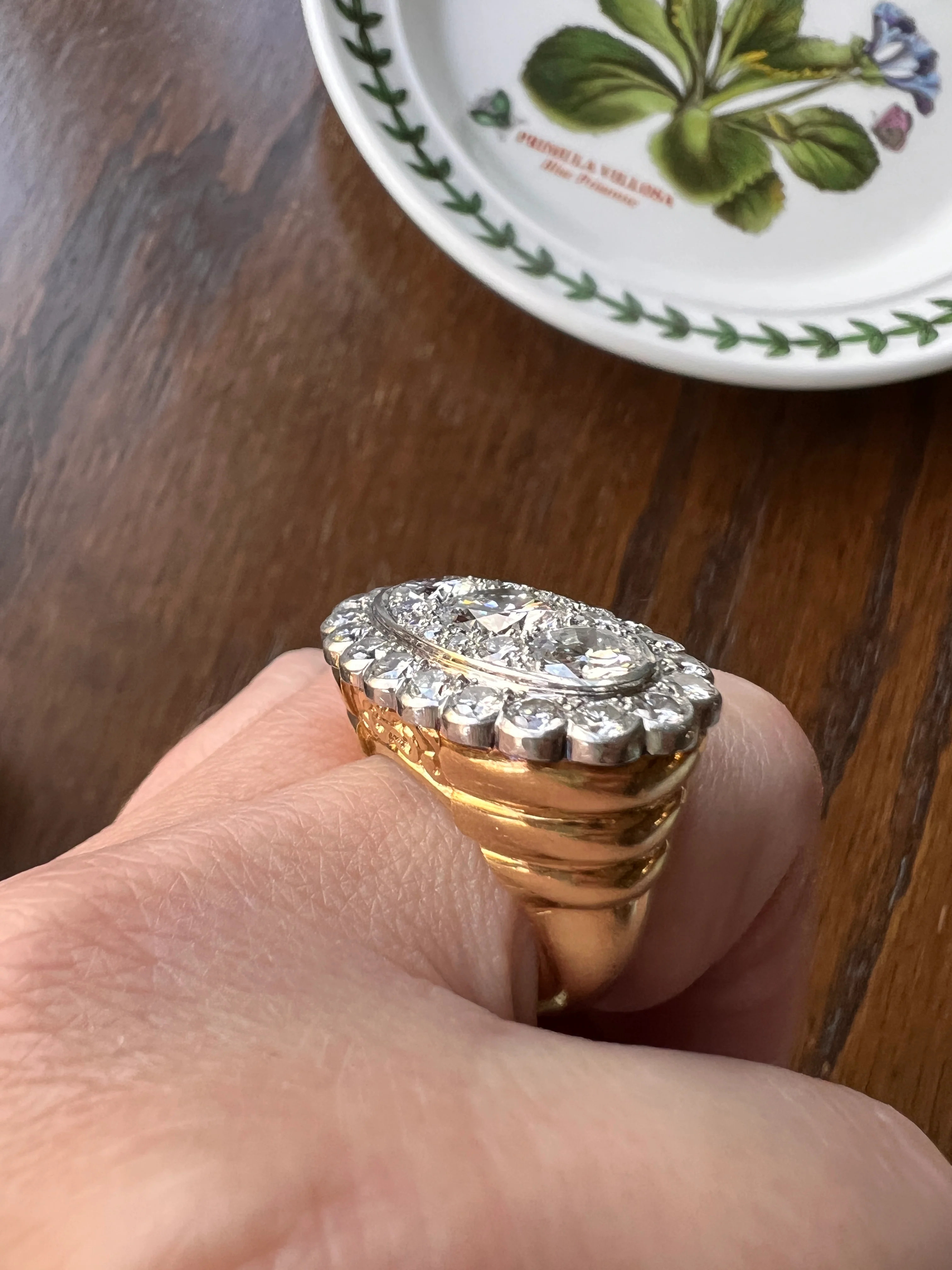 Vintage VAN CLEEF & ARPELS Boxed 5.25 Carat Transitional Cut Diamond Ring Heavy 22g 18k Gold Platinum Vtg to Antique Art Deco Special in Original Box - Image 18