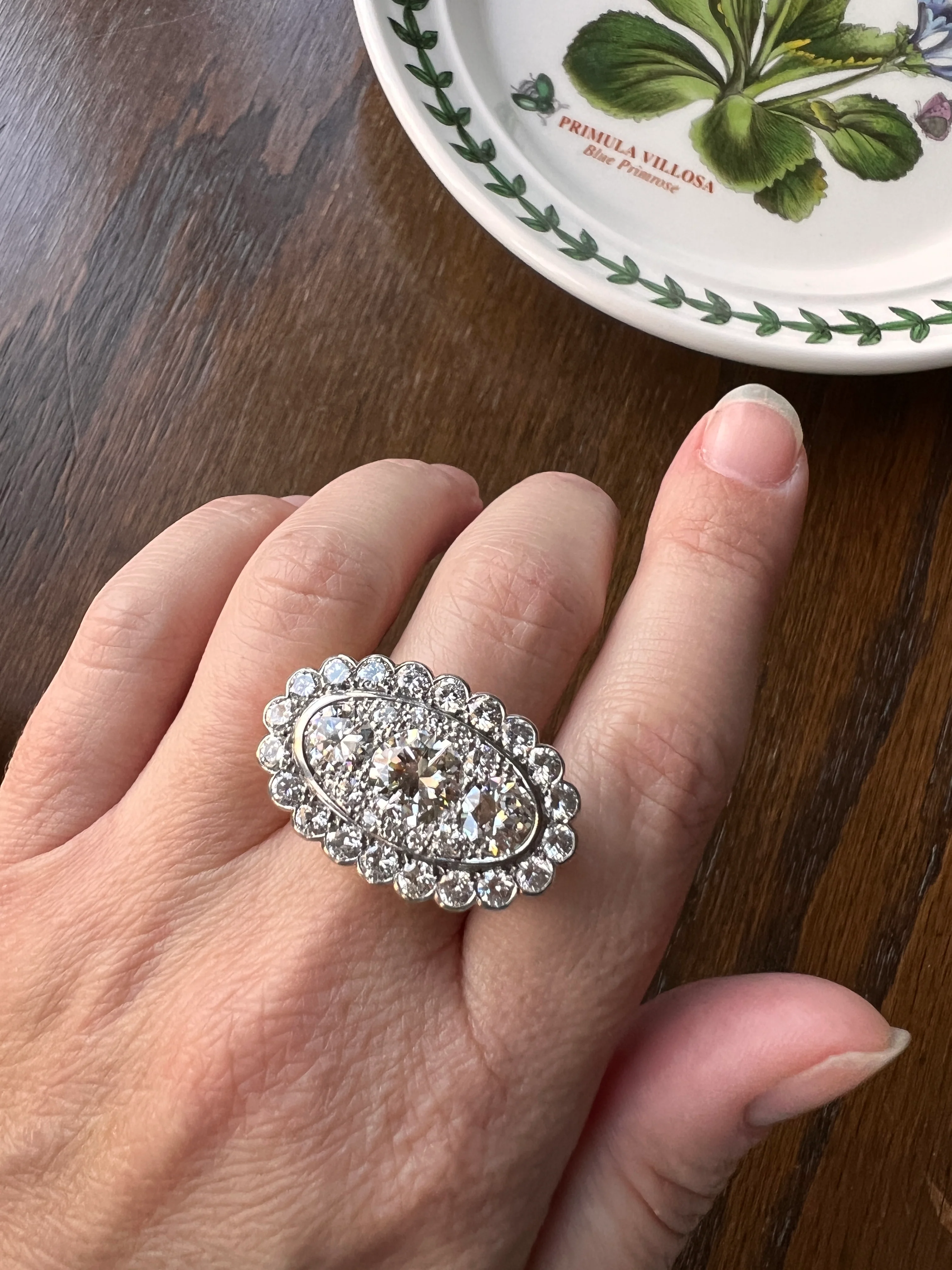 Vintage VAN CLEEF & ARPELS Boxed 5.25 Carat Transitional Cut Diamond Ring Heavy 22g 18k Gold Platinum Vtg to Antique Art Deco Special in Original Box - Image 19