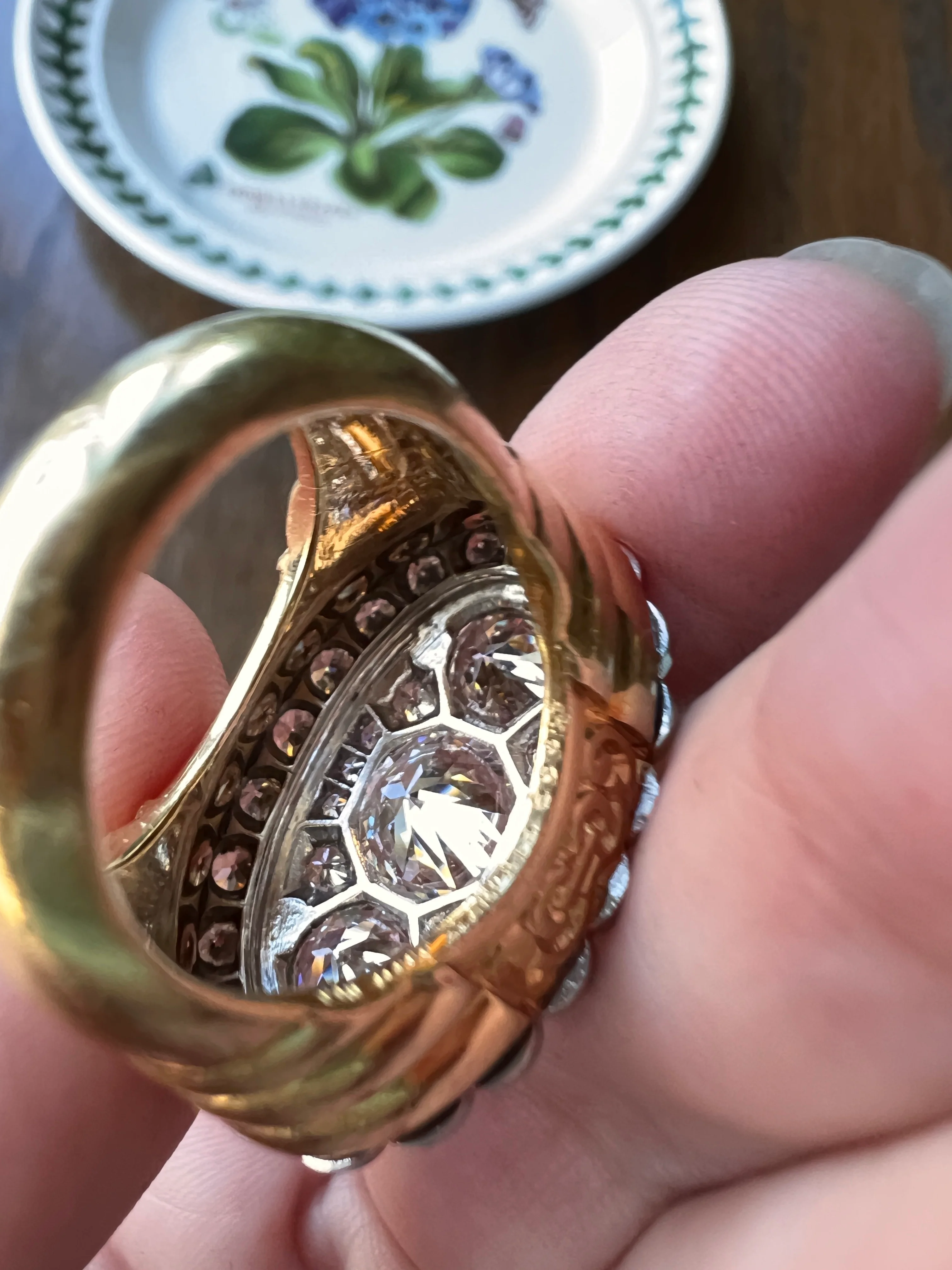 Vintage VAN CLEEF & ARPELS Boxed 5.25 Carat Transitional Cut Diamond Ring Heavy 22g 18k Gold Platinum Vtg to Antique Art Deco Special in Original Box - Image 24