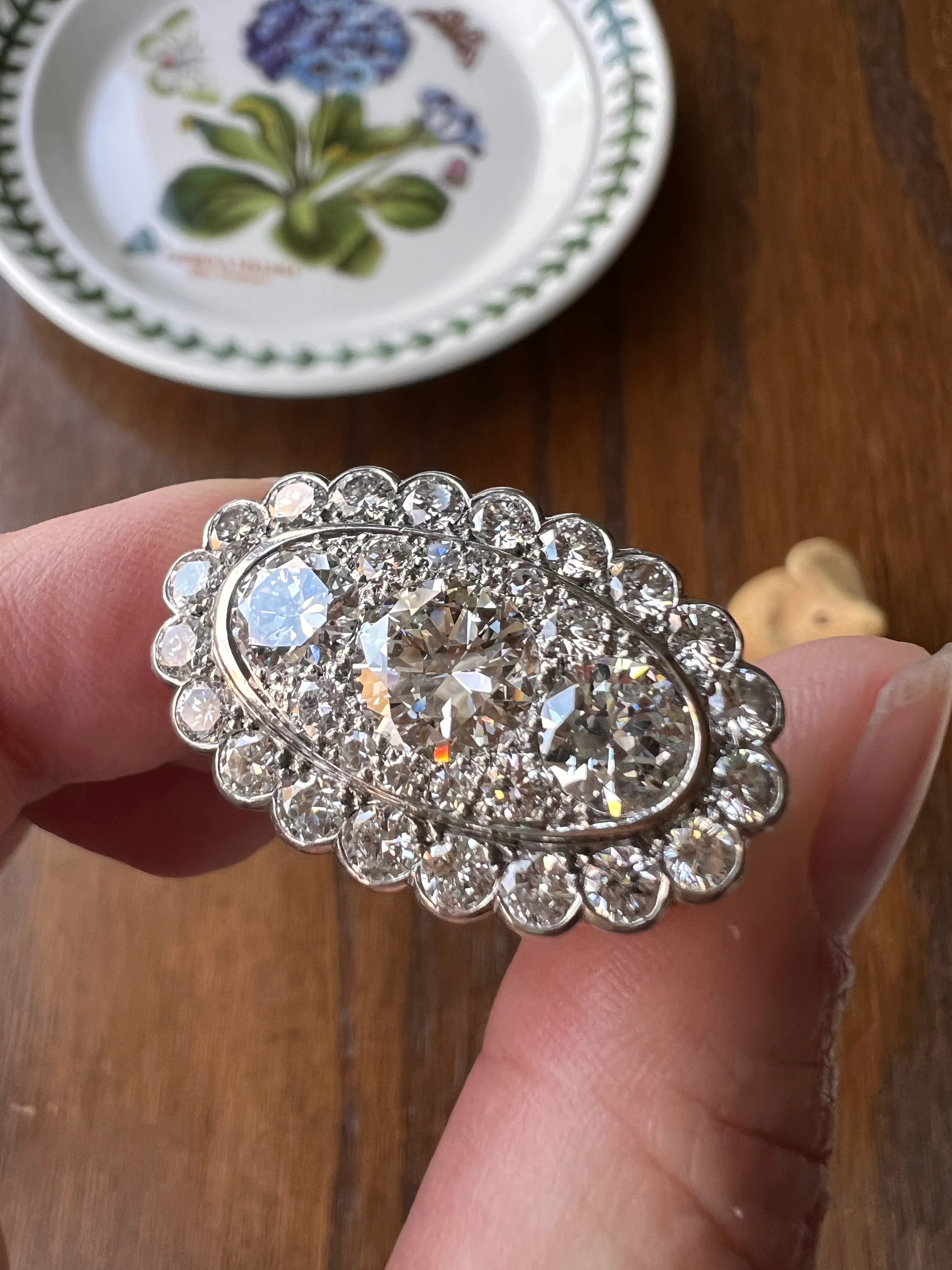 Vintage VAN CLEEF & ARPELS Boxed 5.25 Carat Transitional Cut Diamond Ring Heavy 22g 18k Gold Platinum Vtg to Antique Art Deco Special in Original Box - Image 26