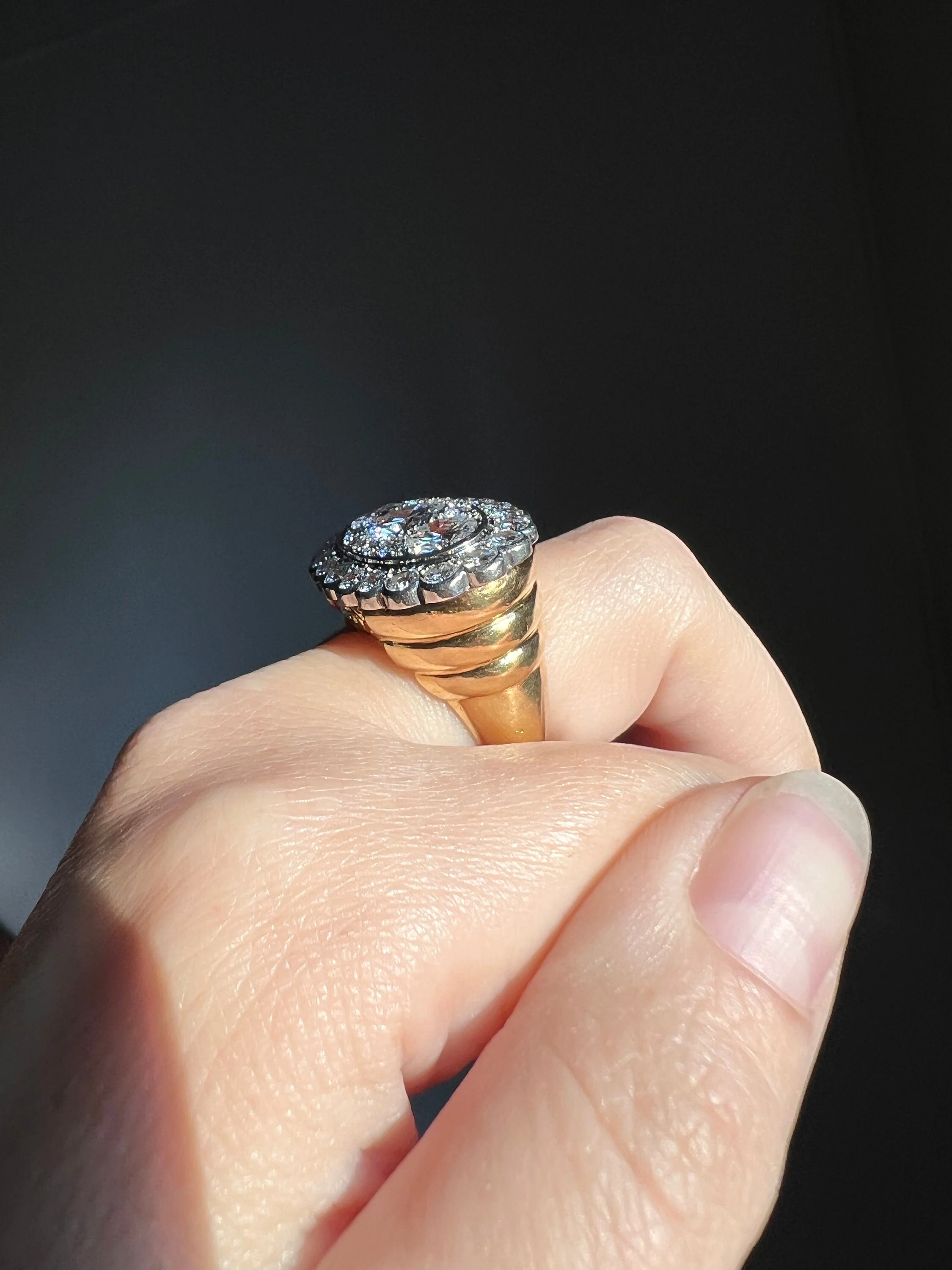 Vintage VAN CLEEF & ARPELS Boxed 5.25 Carat Transitional Cut Diamond Ring Heavy 22g 18k Gold Platinum Vtg to Antique Art Deco Special in Original Box - Image 7
