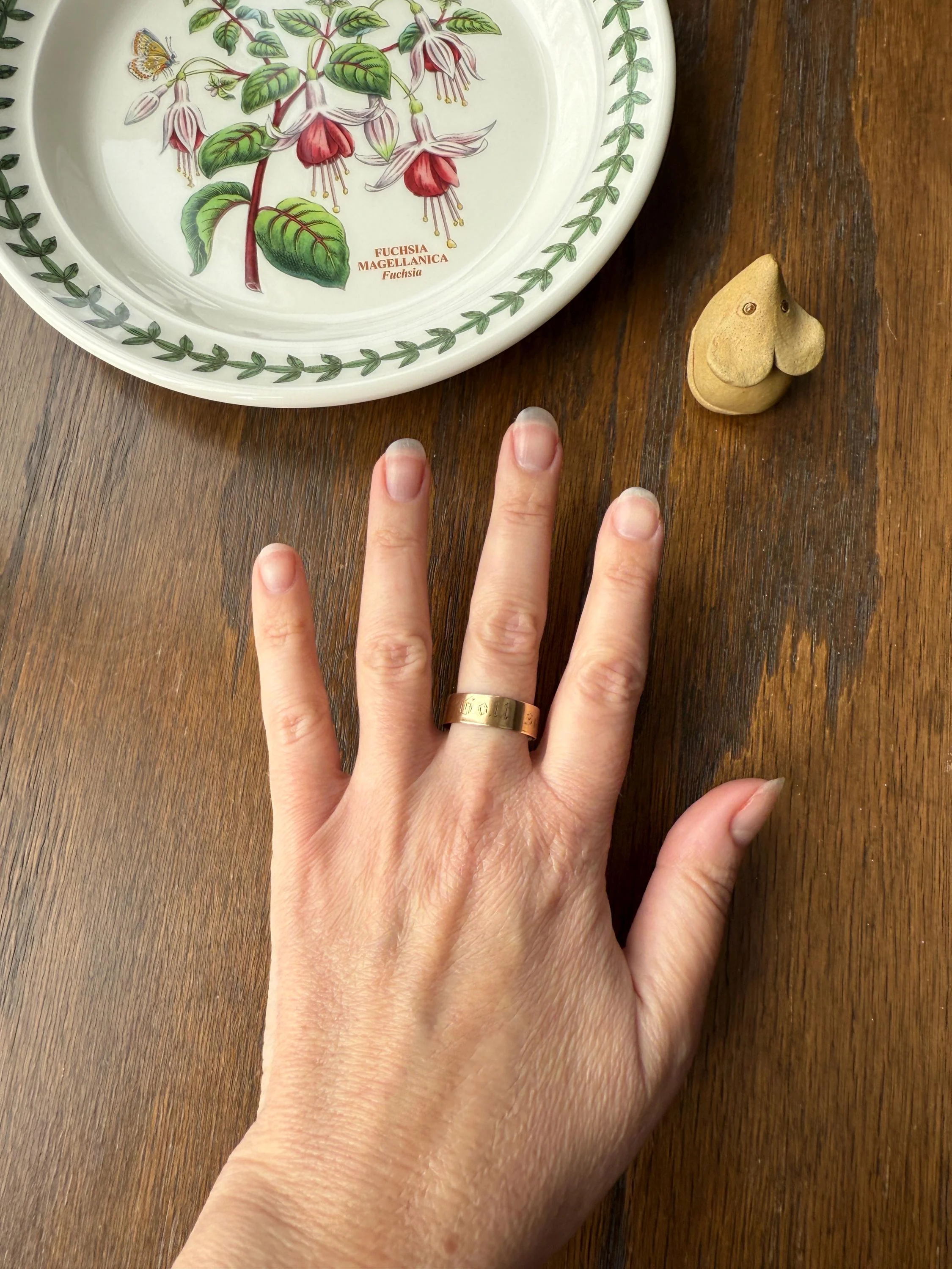 Warm Antique Cigar Band "Gott Schutze Dich" God Bless You 14k Gold Solid Victorian Eternity Ring Wedding Scarce Jewelry with Words Unisex - Image 3