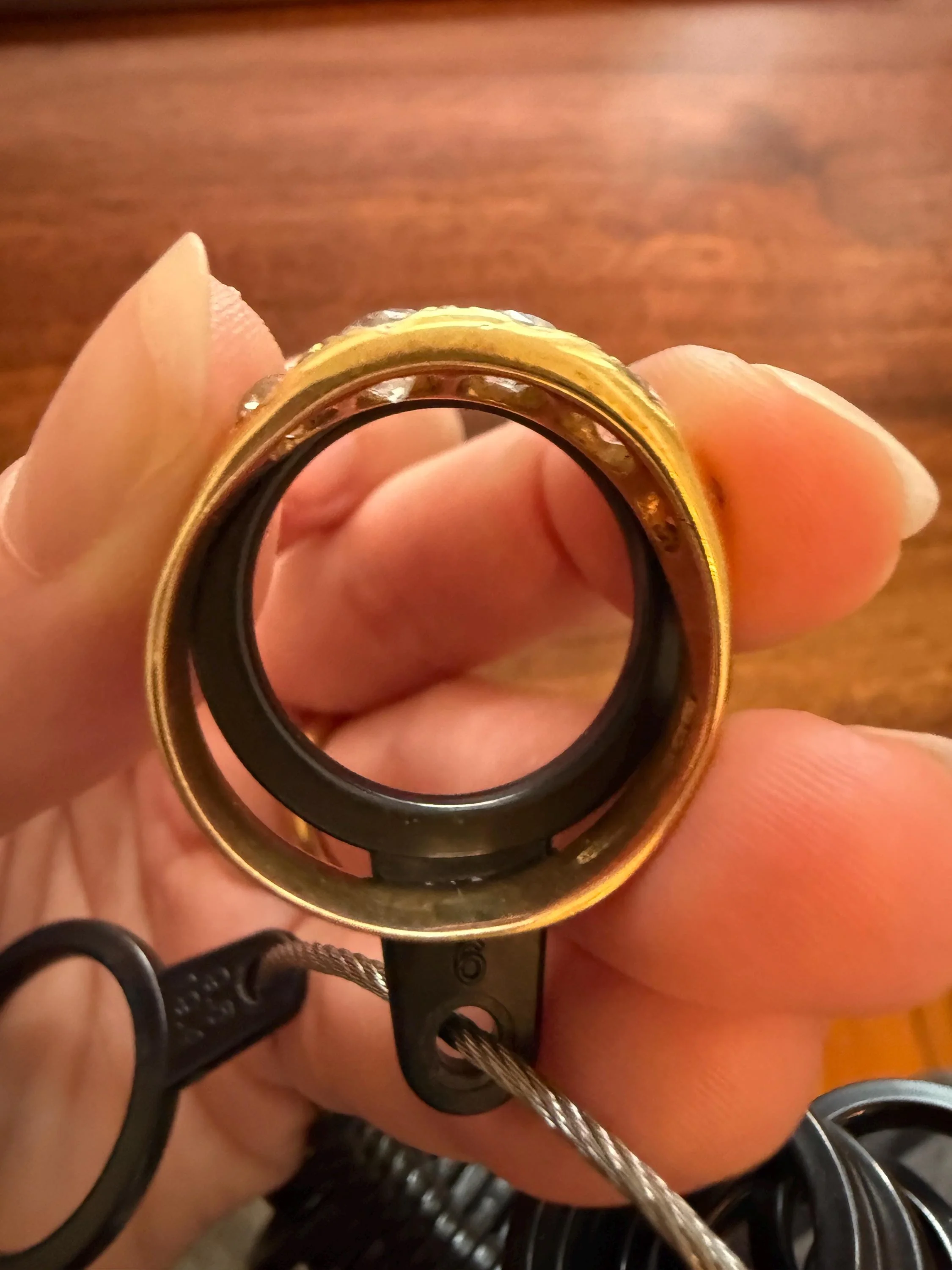 XL 2.5 Carats FIVE Stone Old Mine Cut DIAMOND Gypsy Ring Wide Band 18k Gold Solid Chunky Antique Edwardian Victorian Stacker OmC Man Unisex - Image 18